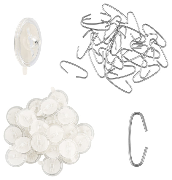 Klebeösen im Kombipack mit C Haken