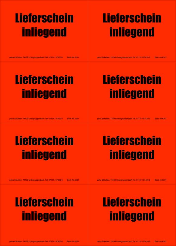 Information labels, signal red, 99 x 69 mm | 200 pcs.