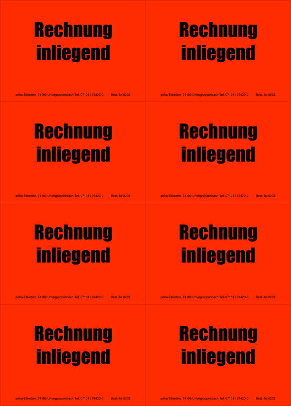 Information labels, signal red, 99 x 69 mm | 200 pcs.