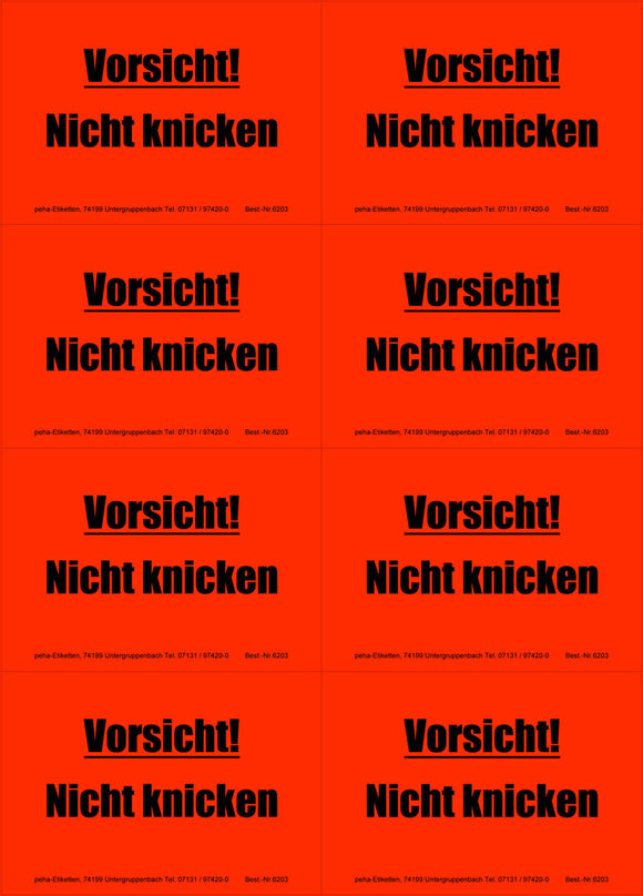 Information labels, signal red, 99 x 69 mm | 200 pcs.