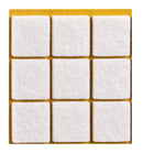 Self-adhesive felt gliders - square (bulk pack) -28