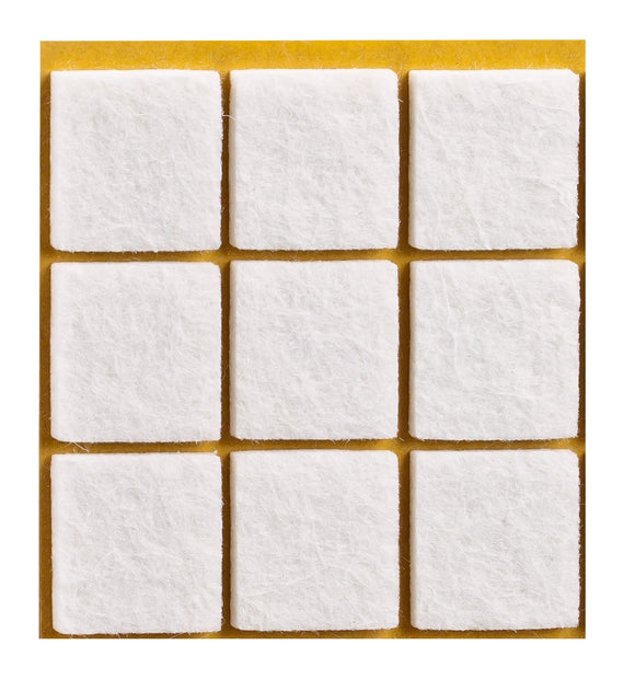 Self-adhesive felt gliders - square (bulk pack) 