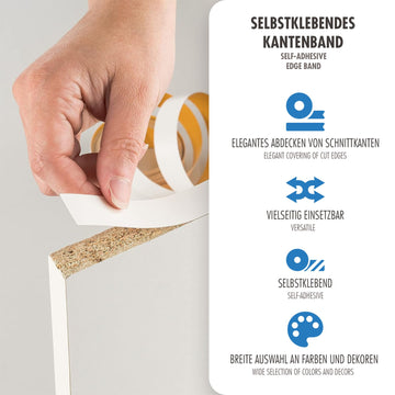 Self-adhesive melamine edge banding | Length 5 m - 0