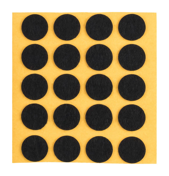 Self-adhesive felt gliders - round (single strips) 