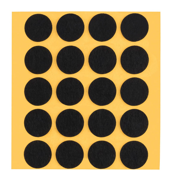 Self-adhesive felt gliders - round (single strips) 