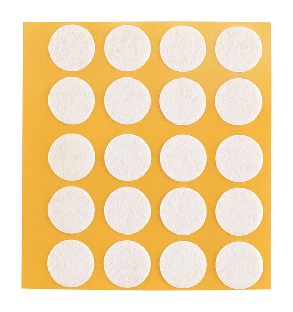 Self-adhesive felt gliders - round (single strips) 