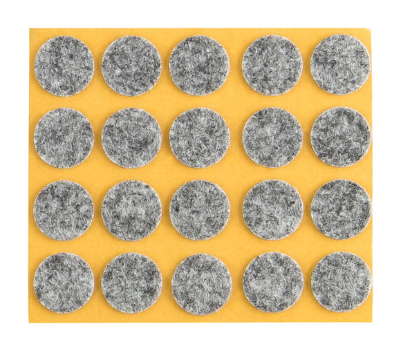 Self-adhesive felt gliders - round (single strips) 
