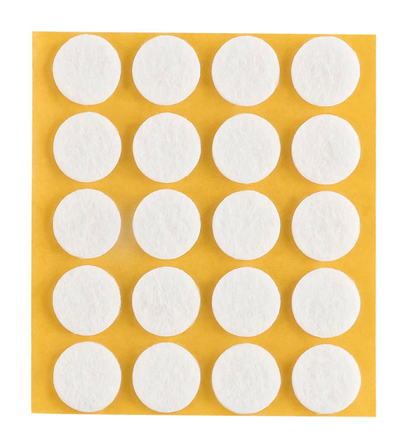 Self-adhesive felt gliders - round (single strips) 