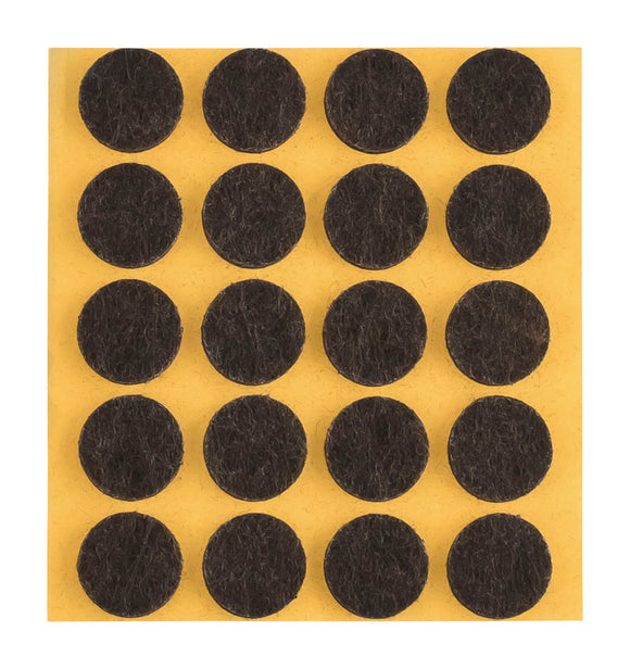 Self-adhesive felt gliders - round (single strips) 
