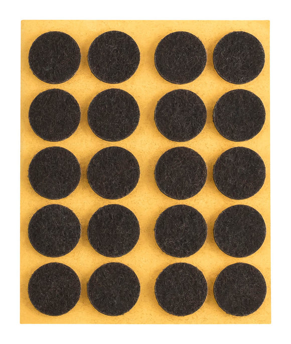 Self-adhesive felt gliders - round (single strips) 