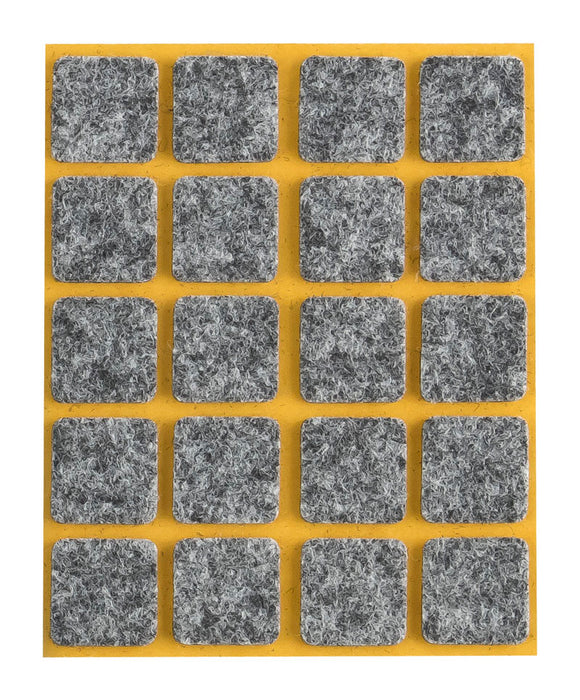 Self-adhesive felt gliders - square (single strips) 