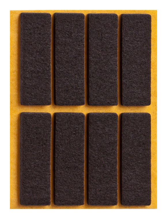 Self-adhesive felt gliders - square (single strips) 