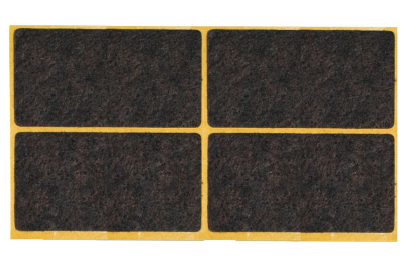 Self-adhesive felt gliders - square (single strips) 