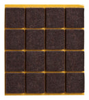 Self-adhesive felt gliders - square (single strips) -20