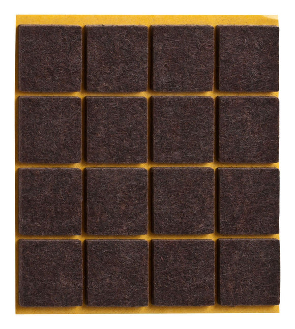 Self-adhesive felt gliders - square (single strips) 