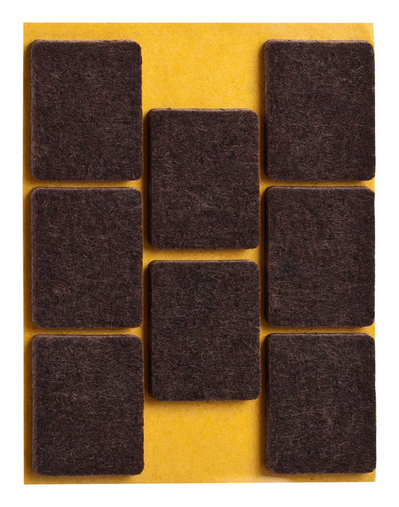 Self-adhesive felt gliders - square (single strips) 