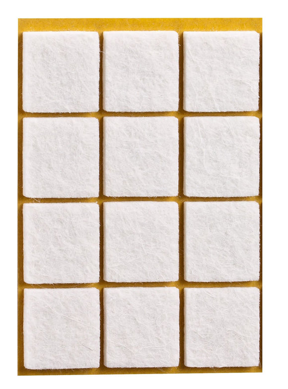 Self-adhesive felt gliders - square (single strips) 