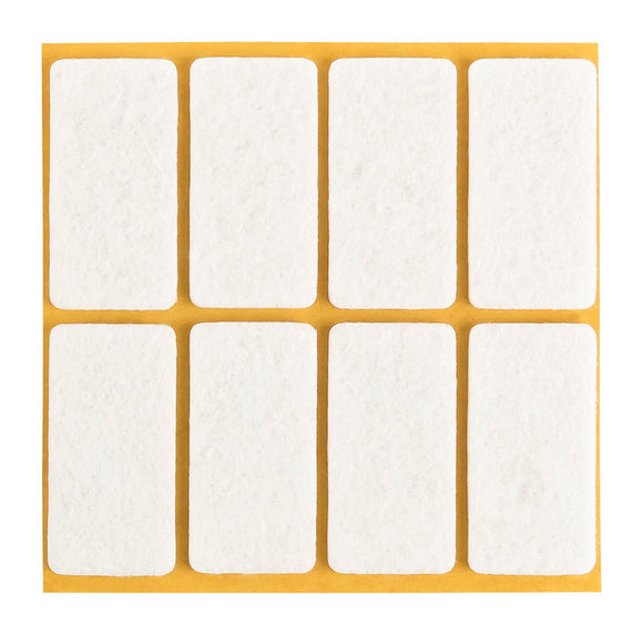 Self-adhesive felt gliders - square (single strips) 