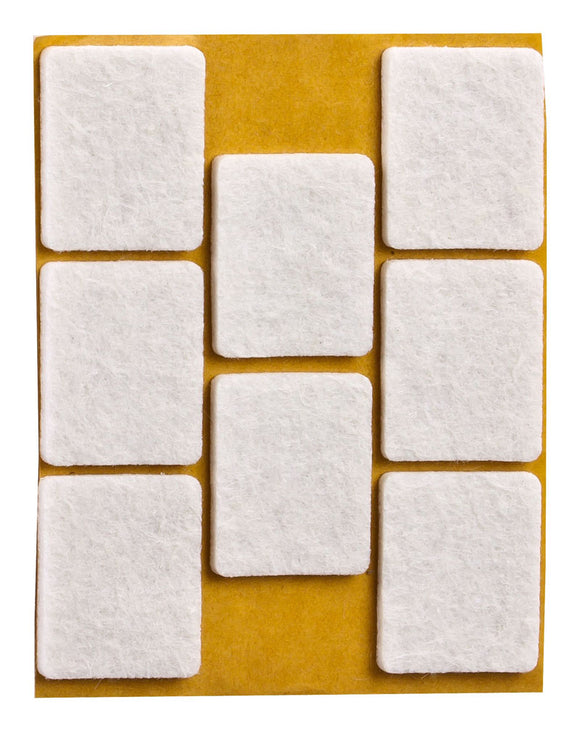 Self-adhesive felt gliders - square (single strips) 