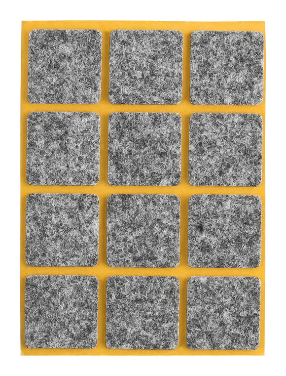 Self-adhesive felt gliders - square (single strips) 