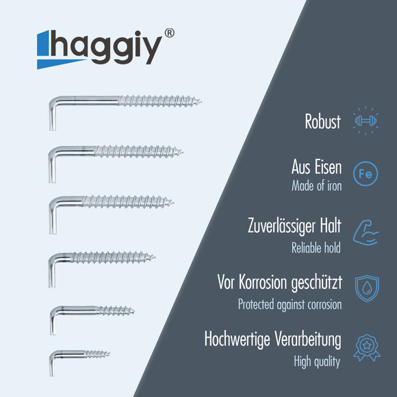 Schraubhaken mit Schlitz (25 Stück)