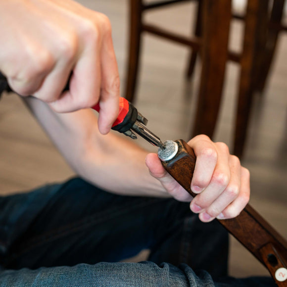 Felt gliders for screwing