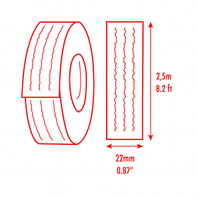 ABS Kantenumleimer mit Schmlezkleber | Länge 2,5m - 0