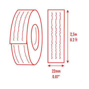 ABS Kantenumleimer mit Schmlezkleber | Länge 2,5m - 0