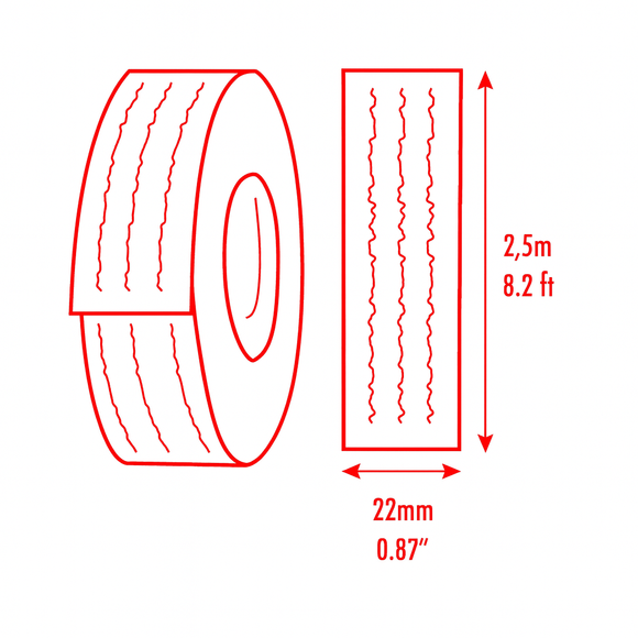 ABS Kantenumleimer mit Schmlezkleber | Länge 2,5m