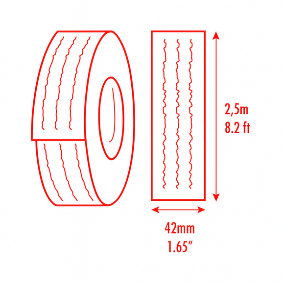 ABS Kantenumleimer mit Schmlezkleber | Länge 2,5m