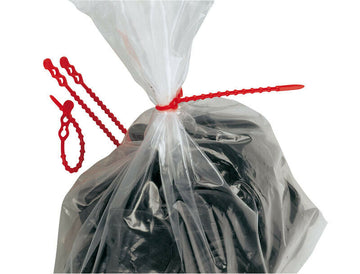 Blitzbinder - bag closer made of PE, red | 500 pcs.  - 0