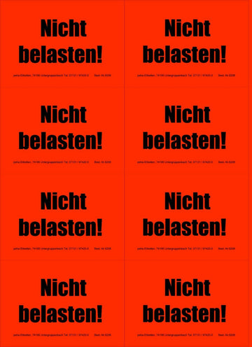 Information labels, signal red, 99 x 69 mm | 200 pcs. - 0