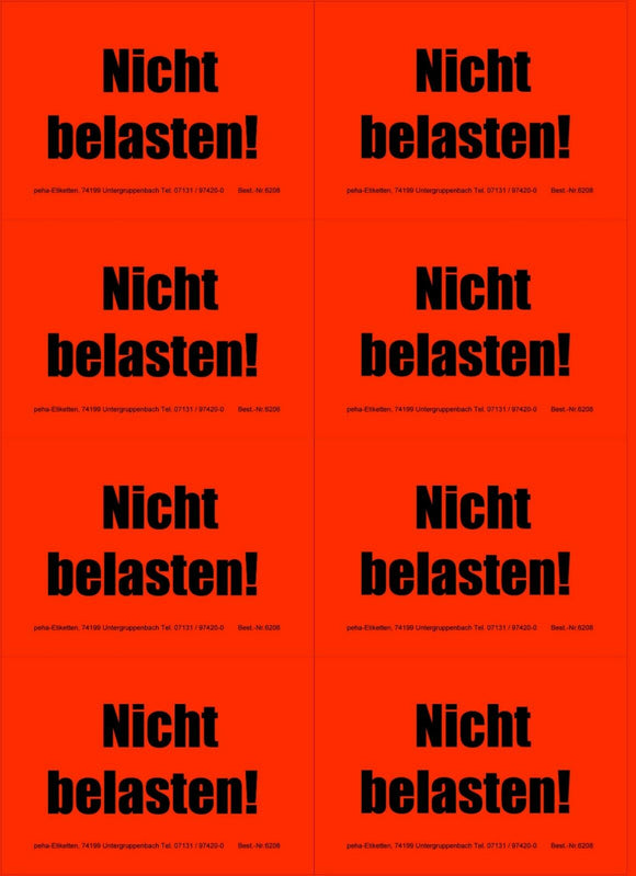 Information labels, signal red, 99 x 69 mm | 200 pcs.