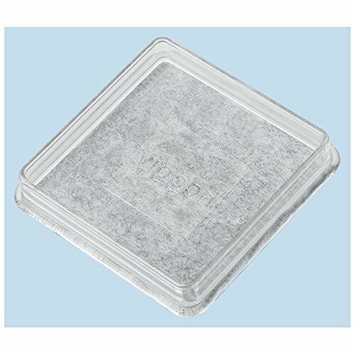 Furniture coasters - "PREMIUM" - transparent, square | inside 60x60 mm | outside 70x70 mm (4 pcs.) 