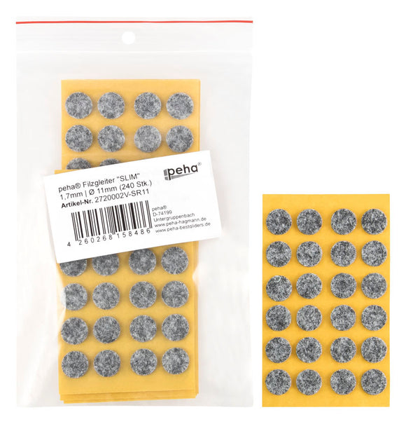 Self-adhesive felt gliders - round (bulk pack) 