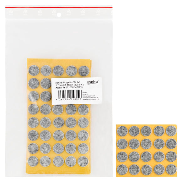 Self-adhesive felt gliders - round (bulk pack) 