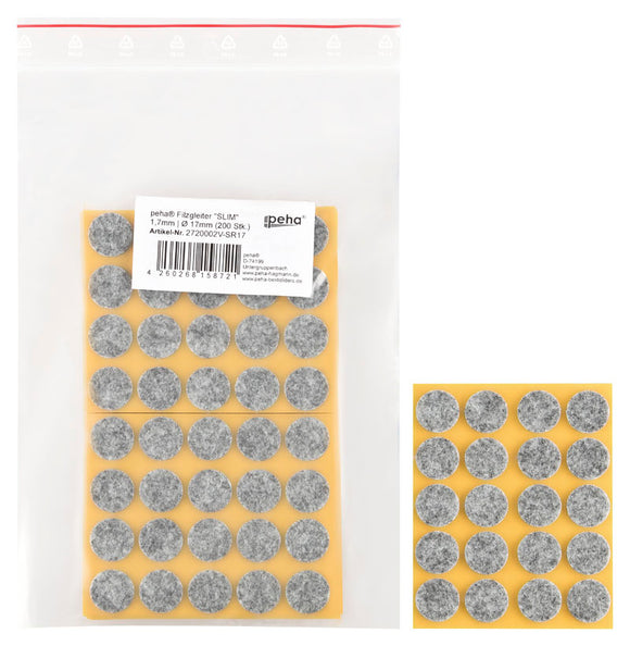 Self-adhesive felt gliders - round (bulk pack) 