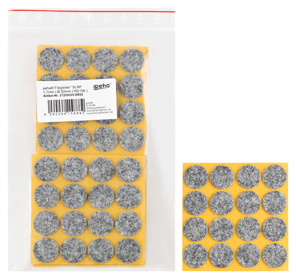 Self-adhesive felt gliders - round (bulk pack) 