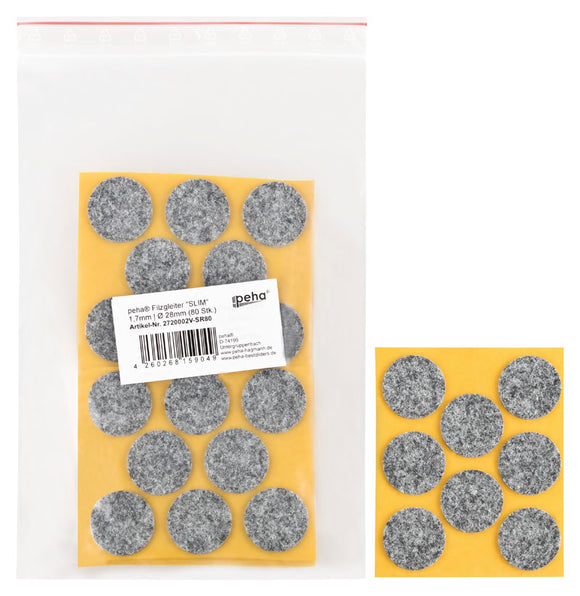 Self-adhesive felt gliders - round (bulk pack) 