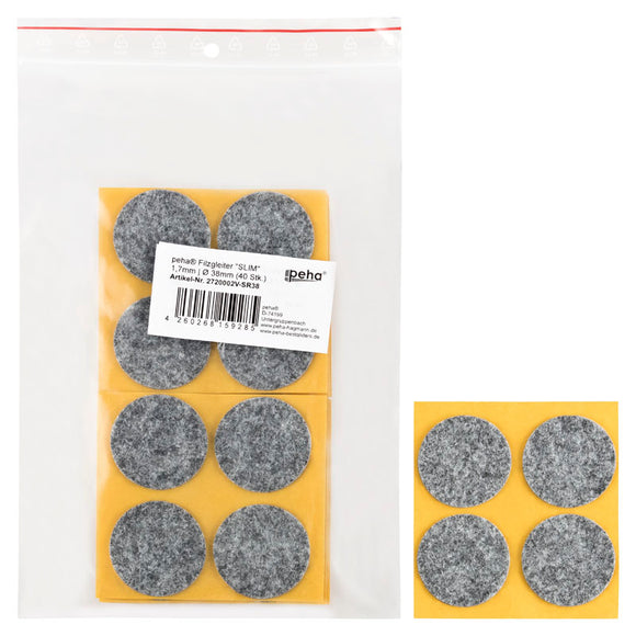 Self-adhesive felt gliders - round (bulk pack) 