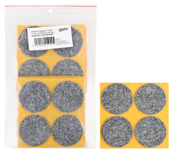 Self-adhesive felt gliders - round (bulk pack) 