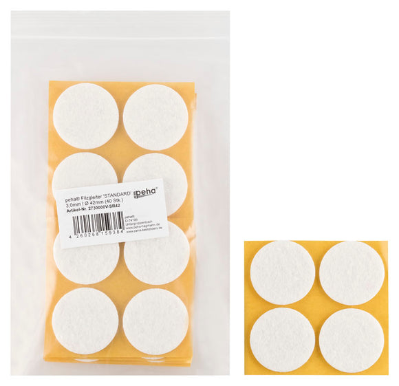 Self-adhesive felt gliders - round (bulk pack) 