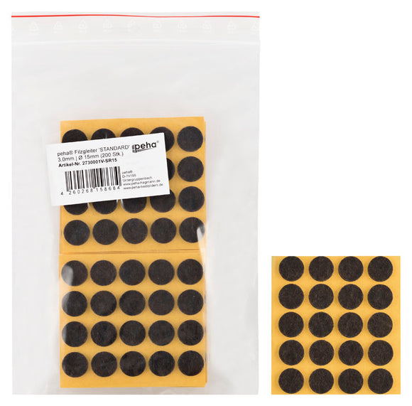 Self-adhesive felt gliders - round (bulk pack) 