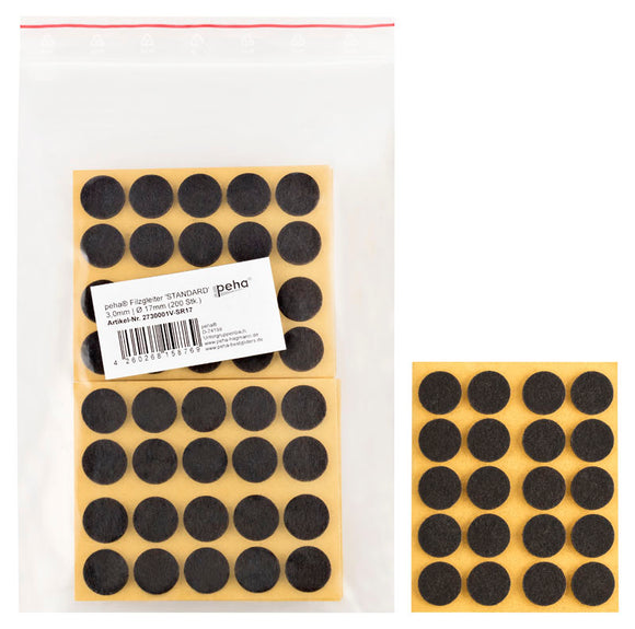 Self-adhesive felt gliders - round (bulk pack) 