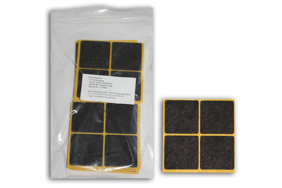 Self-adhesive felt gliders - square (bulk pack) 