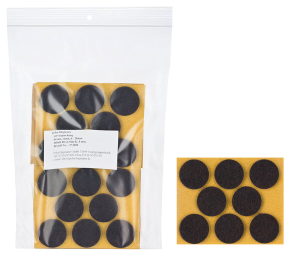 Self-adhesive felt gliders - round (bulk pack) 