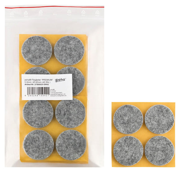 Self-adhesive felt gliders - round (bulk pack) 