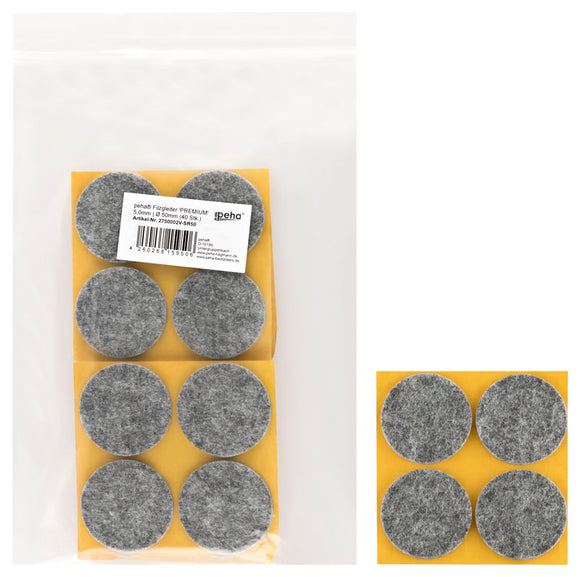 Self-adhesive felt gliders - round (bulk pack) 