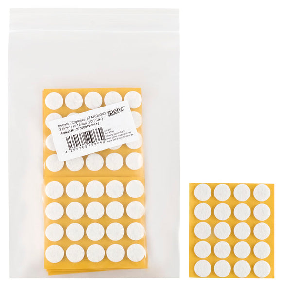 Self-adhesive felt gliders - round (bulk pack) 