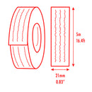 Melaminkantenumleimer mit Schmelzkleber (zum aufbügeln) | Länge 5m | 21 o. 40 mm breit-6